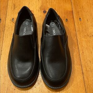 Cherokee Black Loafers Slip on NWOT Dress Shoe Soft Touch Toddler Size 13